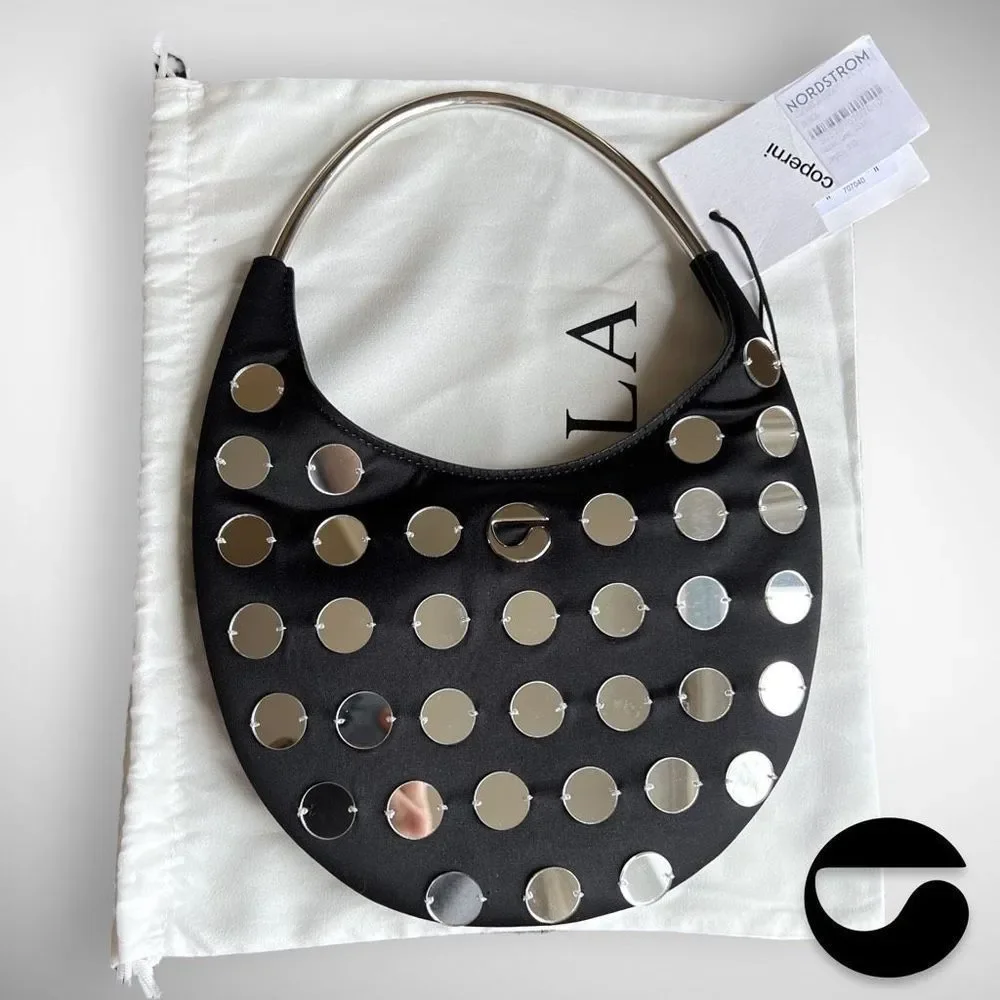 🚫SOLD ON DEPOP🚫NWT Coperni Ring Swipe Mirror Stud Black Shoulder / Top Handle - Picture 11 of 17